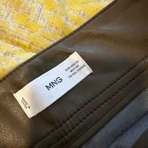 Mango fake leather mini skirt